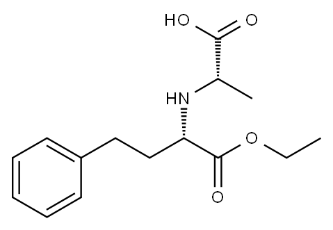 N-[(S)-(+)-1-(Ethoxycarbonyl)-3-phenylpropyl]-L-alanine Structure