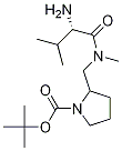 2-{[((S)-2-AMino-3-Methyl-butyryl)-Methyl-aMino]-Methyl}-pyrrolidine-1-carboxylic acid tert-butyl ester Struktur