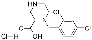 1-(2,4-Dichloro-benzyl)-piperazine-2-carboxylic acid hydrochloride Structure