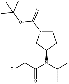 (R)-3-[(2-Chloro-acetyl)-isopropyl-aMino]-pyrrolidine-1-carboxylic acid tert-butyl ester Structure