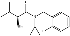 (S)-2-AMino-N-cyclopropyl-N-(2-fluoro-benzyl)-3-Methyl-butyraMide 结构式
