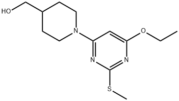 [1-(6-乙氧基-2-甲硫基-嘧啶-4-基)-哌啶-4-基]-甲醇, 1353980-39-8, 结构式