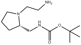 [(S)-1-(2-AMino-ethyl)-pyrrolidin-2-ylMethyl]-carbaMic acid tert-butyl ester 结构式