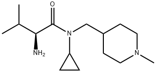 (S)-2-AMino-N-cyclopropyl-3-Methyl-N-(1-Methyl-piperidin-4-ylMethyl)-butyraMide 结构式