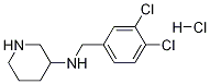 (3,4-Dichloro-benzyl)-piperidin-3-yl-amine hydrochloride Structure
