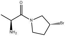 (S)-2-AMino-1-((R)-3-broMo-pyrrolidin-1-yl)-propan-1-one 结构式