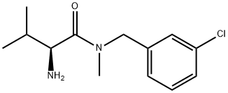 (S)-2-氨基-N-(3-氯苄基)-N,3-二甲基丁酰胺, 1309023-60-6, 结构式