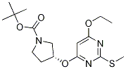 (R)-3-(6-Ethoxy-2-Methylsulfanyl-pyriMidin-4-yloxy)-pyrrolidine-1-carboxylic acid tert-butyl ester Structure