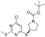 (R)-3-(6-Chloro-2-Methylsulfanyl-py
riMidin-4-ylsulfanyl)-pyrrolidine-1
-carboxylic acid tert-butyl ester Structure