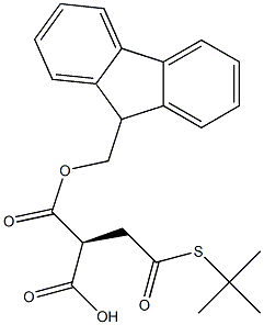 (S)-2-FMoc-4-(tert-butylthio)-4-oxobutanoic acid Structure