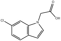(6-クロロ-1H-インドール-1-イル)酢酸 化学構造式