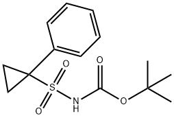 (1-苯基环丙基)磺酰基氨基甲酸叔丁酯, 1415560-53-0, 结构式