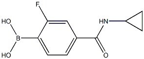 4-环丙基氨基甲酰-2-氟苯硼酸,97% 结构式