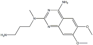 N-(4-amino-6,7-dimethoxyquinazolin-2-yl)-N-methylpropane-1,3-diamine Structure