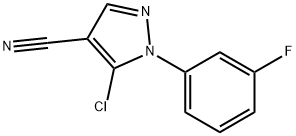 5 -氯- 1 -(3 -氟苯基)- 1H -吡唑-4-甲腈 结构式