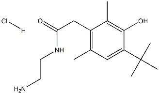 2-アミノエチル4-TERT-ブチル-2,6-ジメチル-3-ヒドロキシフェニルアセトアミド塩酸塩 化学構造式