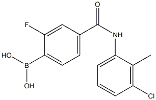 4-(3-Chloro-2-MethylphenylcarbaMoyl)-2-fluorobenzeneboronic acid, 97%, 2096342-20-8, 结构式