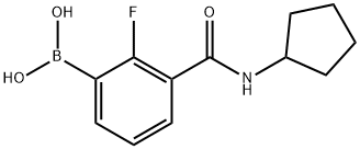 3-(CyclopentylcarbaMoyl)-2-fluorobenzeneboronic acid, 97%, 2096353-67-0, 结构式