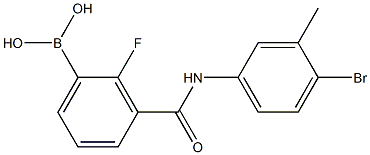 3-(4-溴-3-甲苯氨基甲酰)-2-氟苯硼酸,97% 结构式