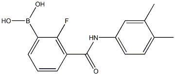 3-(3,4-二甲基苯氨基甲酰)-2-氟苯硼酸,97%, , 结构式