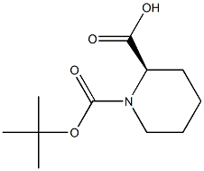 (R)-1-N-BOC-哌啶-2-甲酸, , 结构式