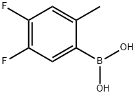 4,5-二氟-2-甲基苯硼酸, 1416244-48-8, 结构式