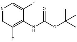 3,5-ジフルオロピリジン-4-イルカルバミン酸TERT-ブチル 化学構造式