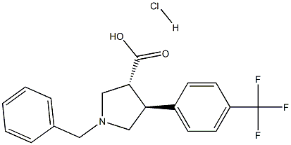 Trans-1-benzyl-4-(4-(trifluoroMethyl)phenyl)pyrrolidine-3-carboxylic acid-HCl