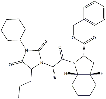(2S,3aS,7aS)-1-[(2S)-2-[3-Cyclohexyl-2-thioxo-4-oxo-5-propyl-1-iMidazolidinyl]-1-oxopropyl]octahydro-1H-indole-2-carboxylic Acid Benzyl Ester