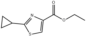 2-シクロプロピルチアゾール-4-カルボン酸エチル 化学構造式
