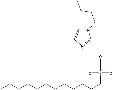 1-丁基-3-甲基咪唑十二烷基磺酸盐, , 结构式