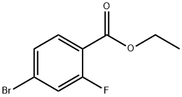 4-溴-2-氟苯甲酸乙酯, 474709-71-2, 结构式