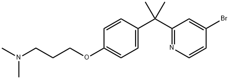 3-(4-(2-(4-溴吡啶-2-基)丙烷-2-基)苯氧基)-N,N-二甲基丙-1-胺, 1163707-61-6, 结构式