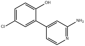 2-(2-氨基吡啶-4-基)-4-氯苯酚 结构式