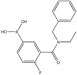 3-[苄基(乙基)甲酰氨基]-4-氟苯硼酸 结构式