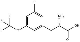 3-氟-5-三氟甲氧基-DL-苯基丙氨酸, 1391002-18-8, 结构式