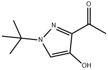 3-乙酰基-1-叔丁基-4-羟基-1H-吡唑, 1197815-66-9, 结构式