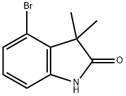 4-ブロモ-3,3-ジメチルインドリン-2-オン 化学構造式