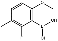 2-フルオロ-6-メトキシ-3-メチルフェニルボロン酸 化学構造式