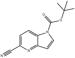 tert-butyl 5-cyano-1H-pyrrolo[3,2-b]pyridine-1-carboxylate 结构式