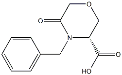 (R)-4-benzyl-5-oxoMorpholine-3-carboxylic acid Structure
