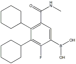 4-二环己基甲基氨基甲酰-2-氟苯硼酸,97% 结构式