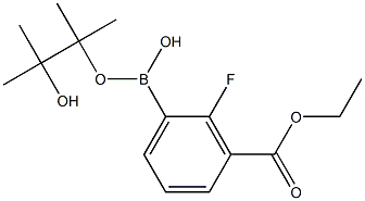 3-Ethoxycarbonyl-2-fluorobenzeneboronic acid pinacol ester, 97% Structure