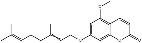7-ゲラニルオキシ-5-メトキシクマリン 化学構造式