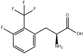 3-フルオロ-2-(トリフルオロメチル)-DL-フェニルアラニン 化学構造式