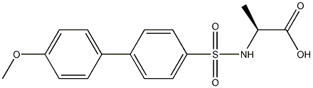 N-(4'-甲氧基-4-联苯基砜)丙氨酸, 96%,对映体混合物 结构式