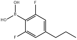 2,6-ジフルオロ-4-プロピルフェニルボロン酸 化学構造式