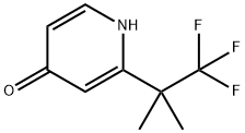 2-(1,1,1-トリフルオロ-2-メチルプロパン-2-イル)ピリジン-4(1H)-オン 化学構造式