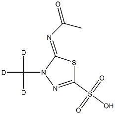 5-(アセチルイミノ)-4,5-ジヒドロ-4-メチル-1,3,4-チアジアゾール-2-スルホン酸-D3 化学構造式