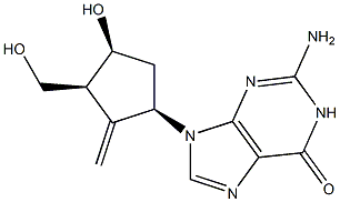 2-AMino-1,9-dihydro-9-[(1R,3S,4S)-4-hydroxy-3-(hydroxyMethyl)-2-Methylenecyclopentyl]-6H-purin-6-one Structure